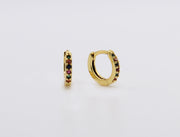 Emerald Green Huggie Hoops