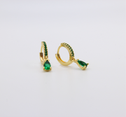 Multicoloured Crystal Drop Hoop Earrings