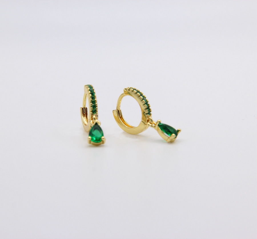 Multicoloured Crystal Drop Hoop Earrings