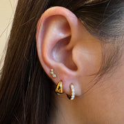 Opal Huggie Hoop Earrings