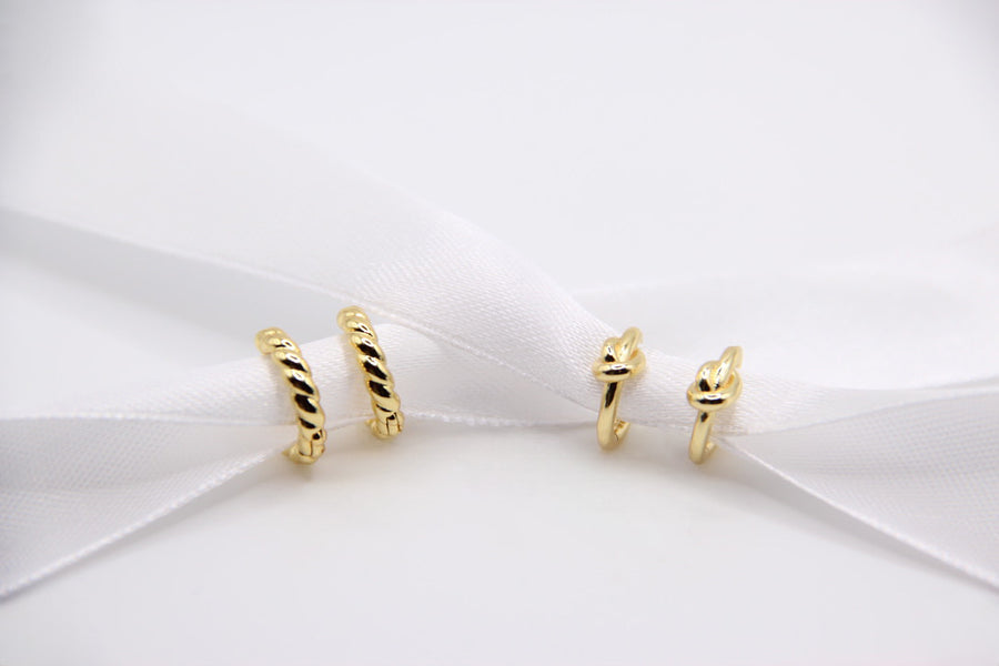 Gold Knotted Earrings