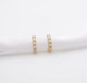 Opalescent Huggie Hoops