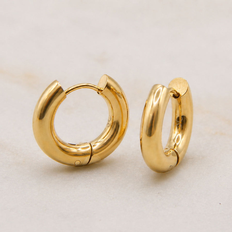 Chunky Gold Hoop Earrings