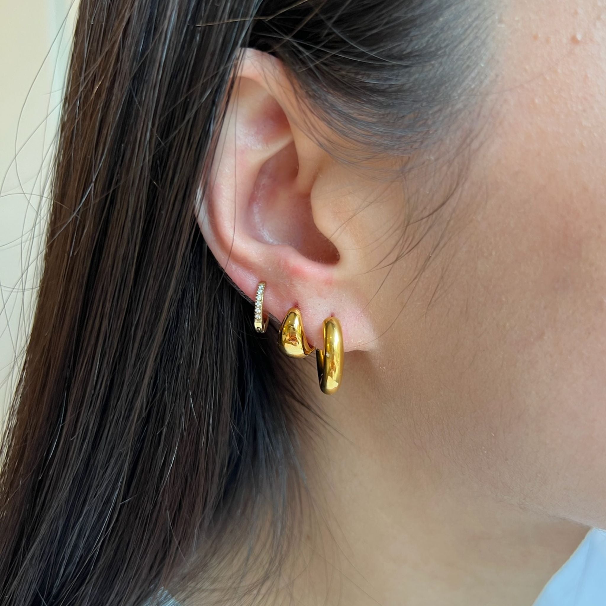 Chunky Gold Hoop Earrings