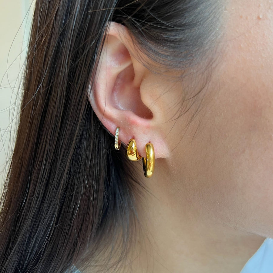 Chunky Gold Hoop Earrings
