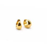 Chunky Gold Domed Huggie Earrings