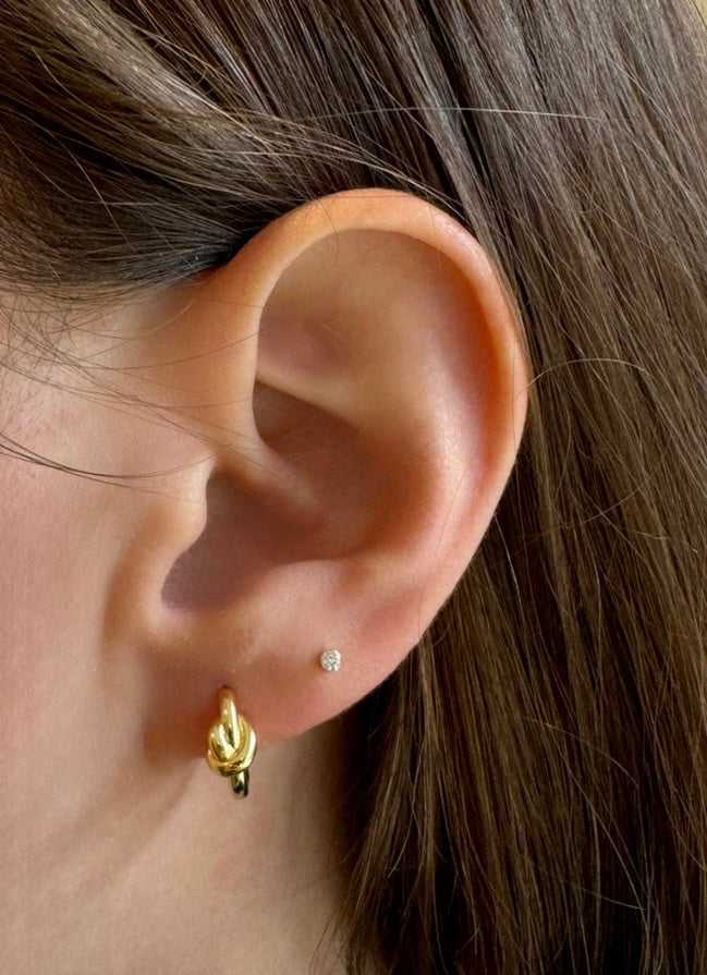 Gold Knotted Earrings