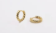Gold Rope Hoop Earrings