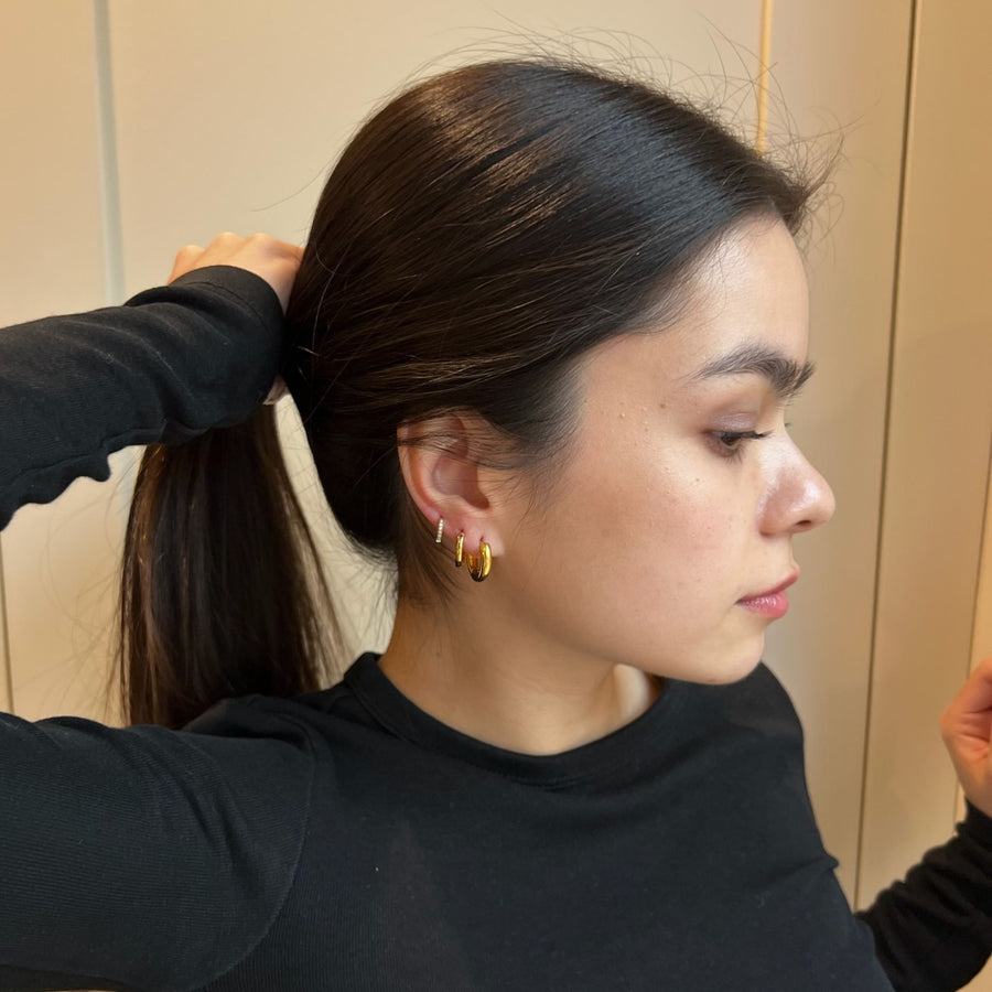 Chunky Gold Hoop Earrings