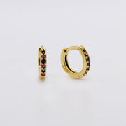 Multicoloured Huggie Hoops