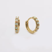 Opalescent Huggie Hoops