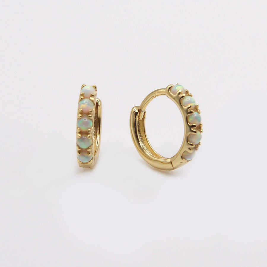 Opalescent Huggie Hoops