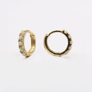 Opalescent Huggie Hoops