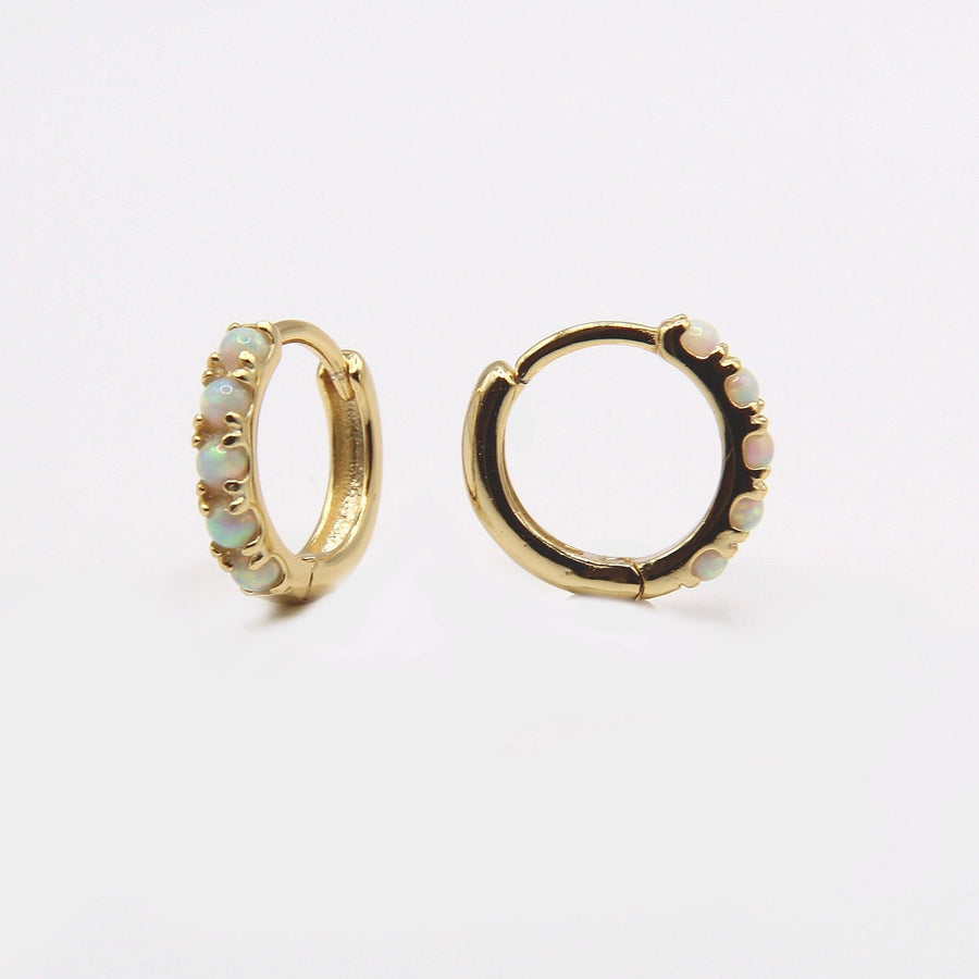 Opalescent Huggie Hoops