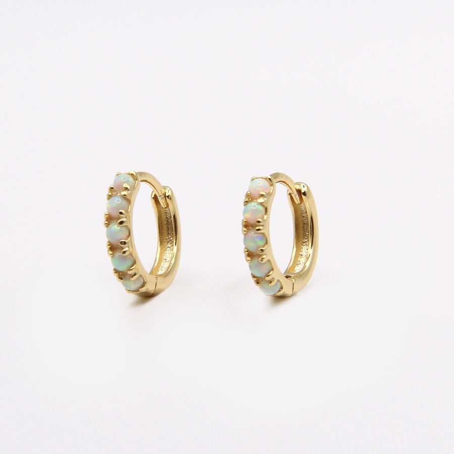 Opalescent Huggie Hoops