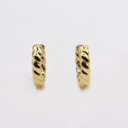 Gold Rope Hoop Earrings